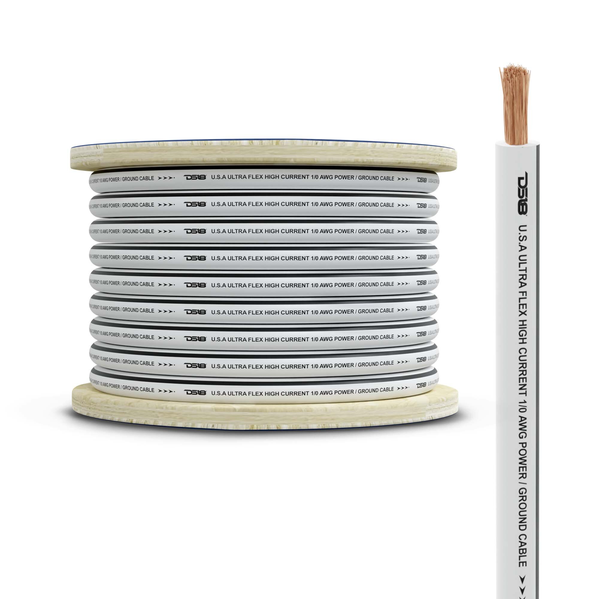 DS18 MOFC0GA25G 0-GA Marine Grade Tinned 100% Copper OFC Ground Wire -25 Feet