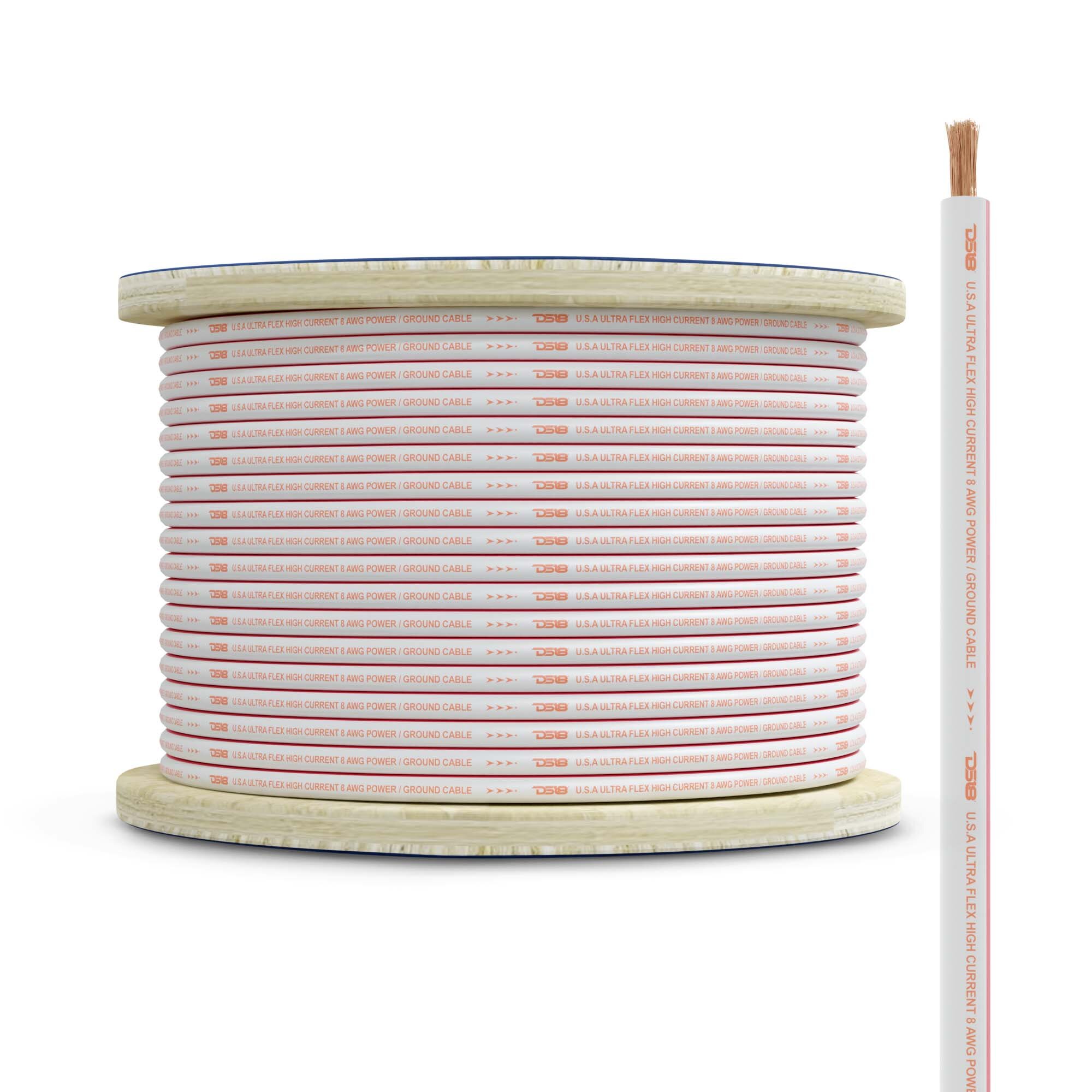 DS18 MOFC8GA100P 8-GA Marine Grade Tinned 100% Copper OFC Power Wire -100 Feet