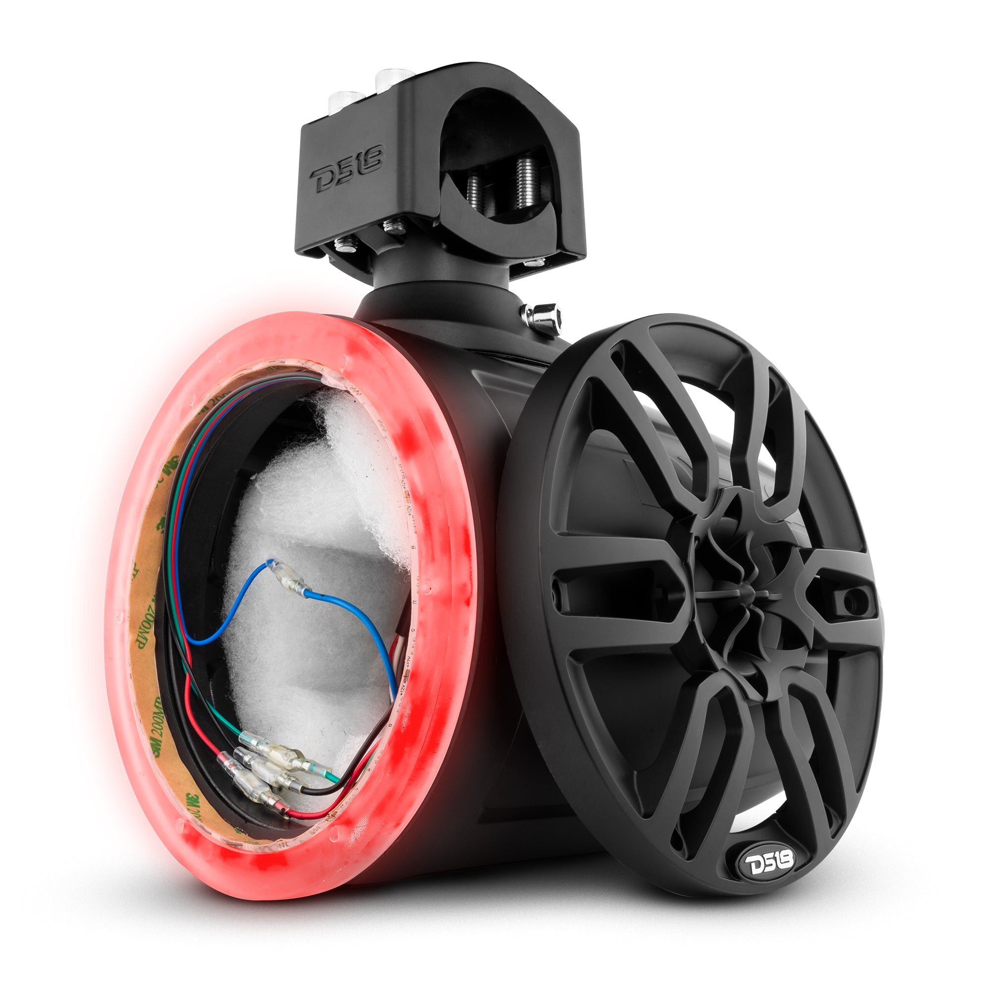 DS18 NXL-X6TP/BK.NS NXL 6.5″ Marine and Powersports Empty Tower LED RGB Lights -Black