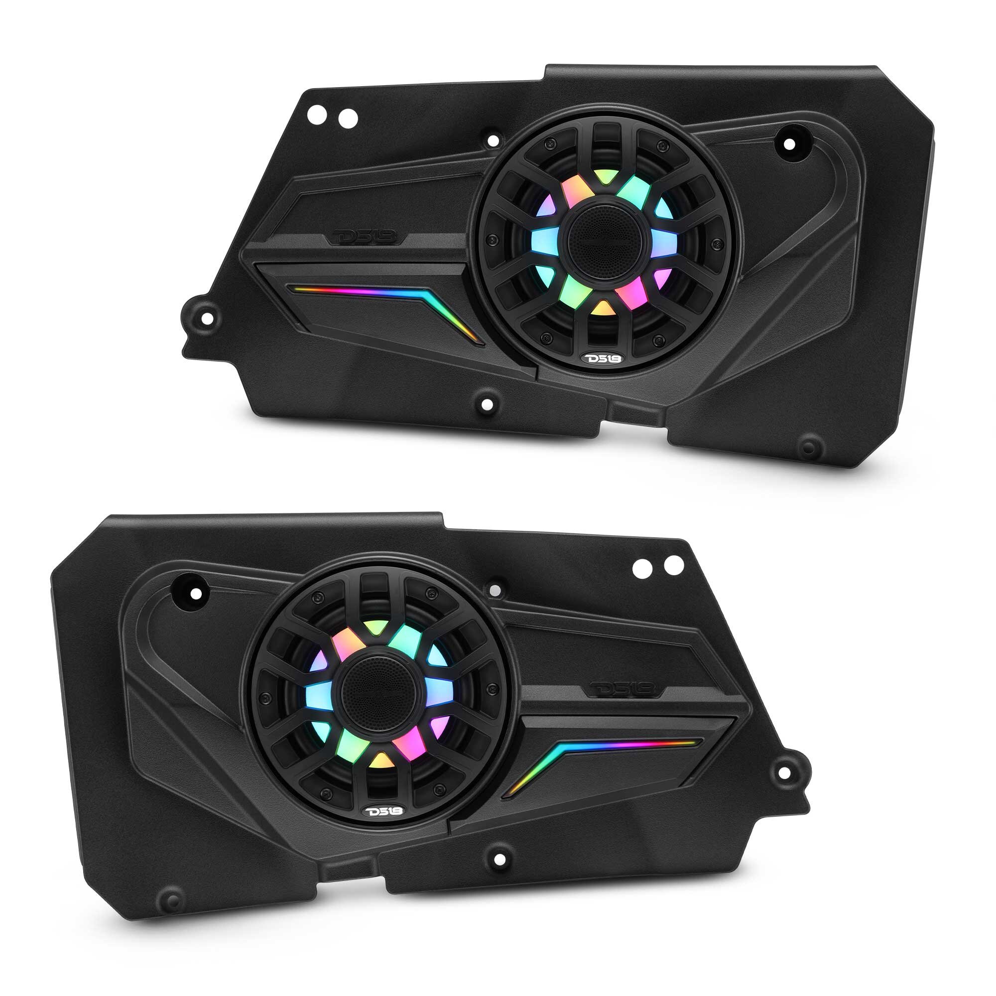 DS18 RZR-BD6LD Polaris RZR-XP 2014-2023 Rear Door Panels Loaded with NXL-iQ 6.5″ Coaxial Speakers with Digital LED Lighting