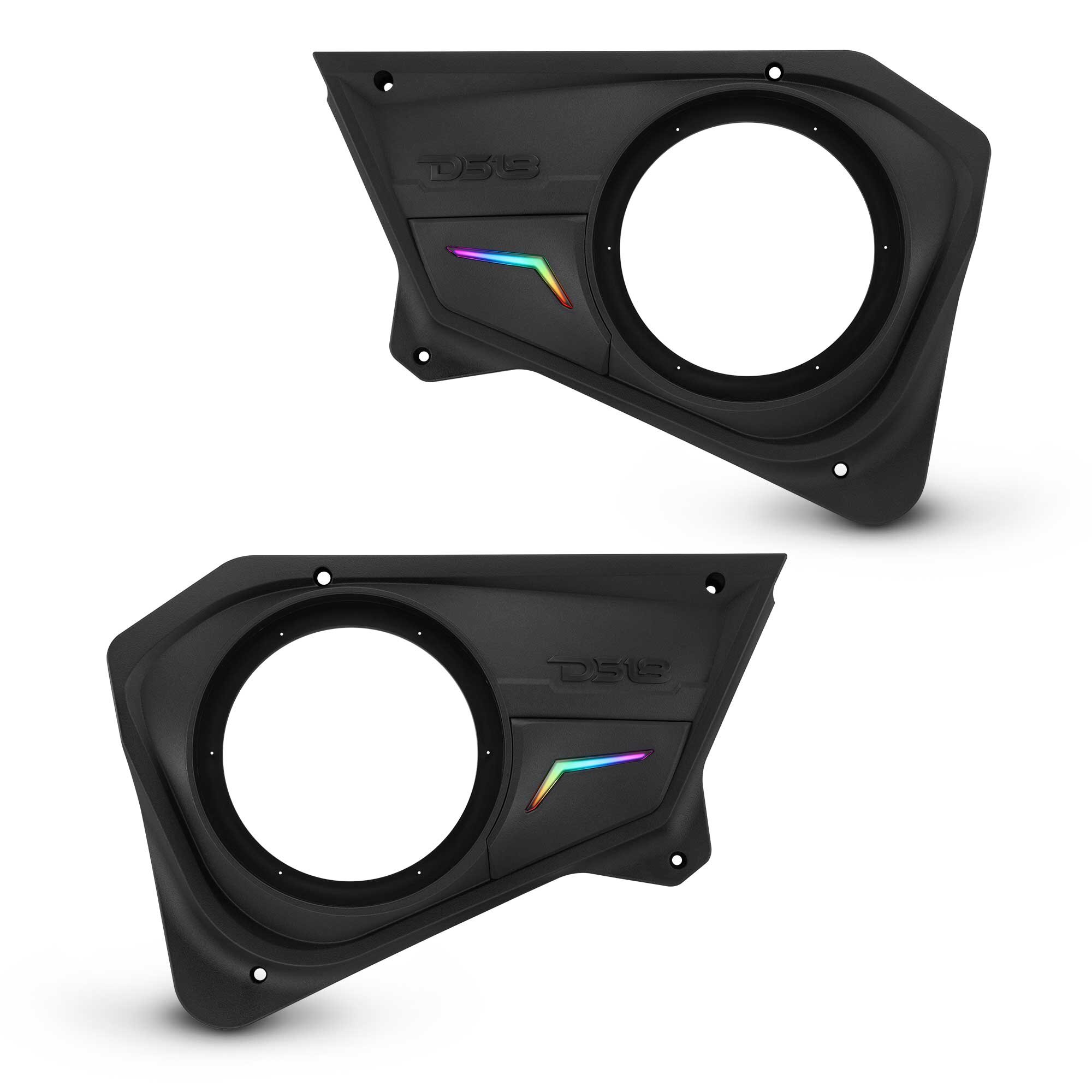DS18 RZR-PROBD8 Polaris RZR Rear Door Panels for 8″ Speakers with Digital LED Lighting
