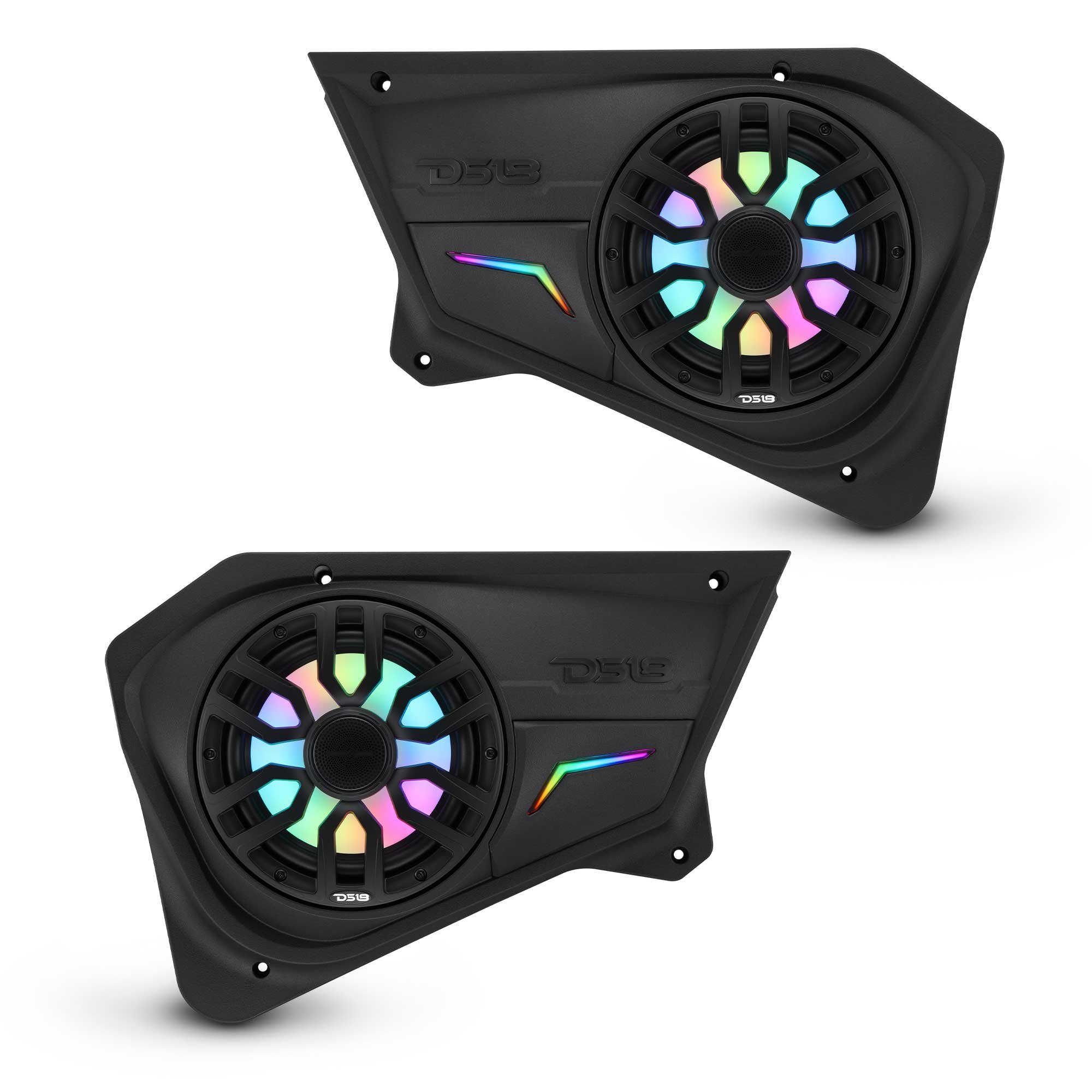 DS18 RZR-PROBD8LD Polaris RZR Rear Door Panels Loaded with NXL-IQ/BK 8″ Coaxial Speakers