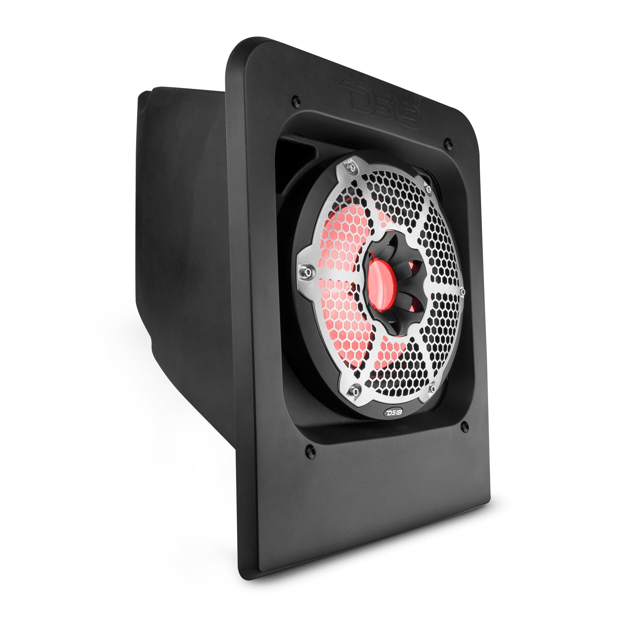 DS18 SLG-RSUB10LD Polaris Slingshot Rear Subwoofer Enclosure Loaded with NXL-10SUB and RGB LED
